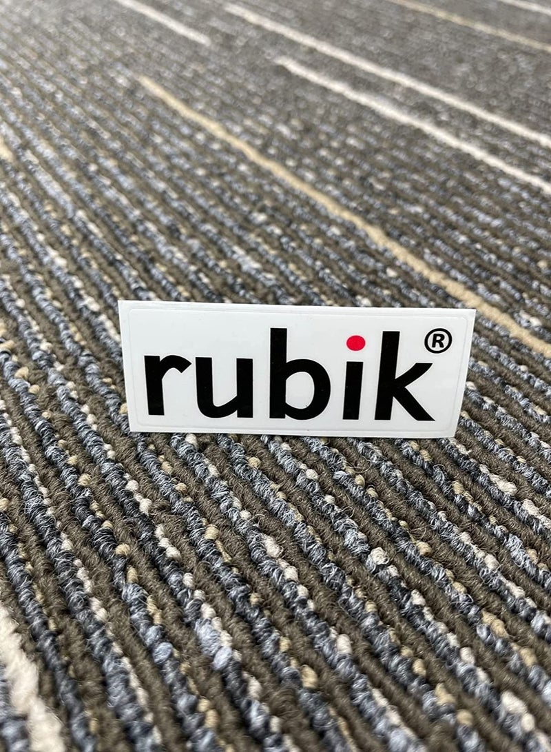 Rubik بلاط سجاد مع حشوة من البولي فينيل كلوريد مرفقة من الدرجة التجارية غير قابلة للانزلاق للأماكن الداخلية على الطراز الشمالي للمنزل والمكتب وصالة الألعاب الرياضية، بولي بروبيلين، 50 سم × 50 سم / 1 بلاط (قطعة واحدة متعددة) - Image 3