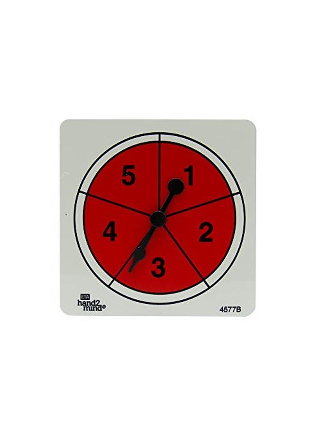 hand2mind Color And Number Spinner Wheel Plastic Square Spinners With Plastic Rotating Arrows Game Spinner Wheel Math Spinner Set Of 6 - Image 4