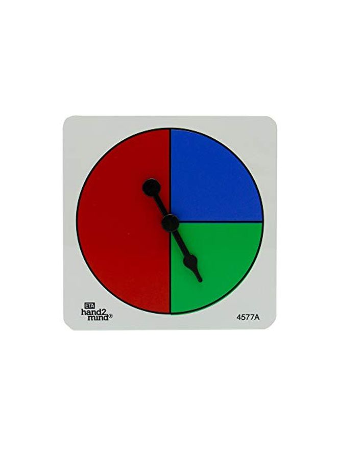 hand2mind Color And Number Spinner Wheel Plastic Square Spinners With Plastic Rotating Arrows Game Spinner Wheel Math Spinner Set Of 6 - Image 3