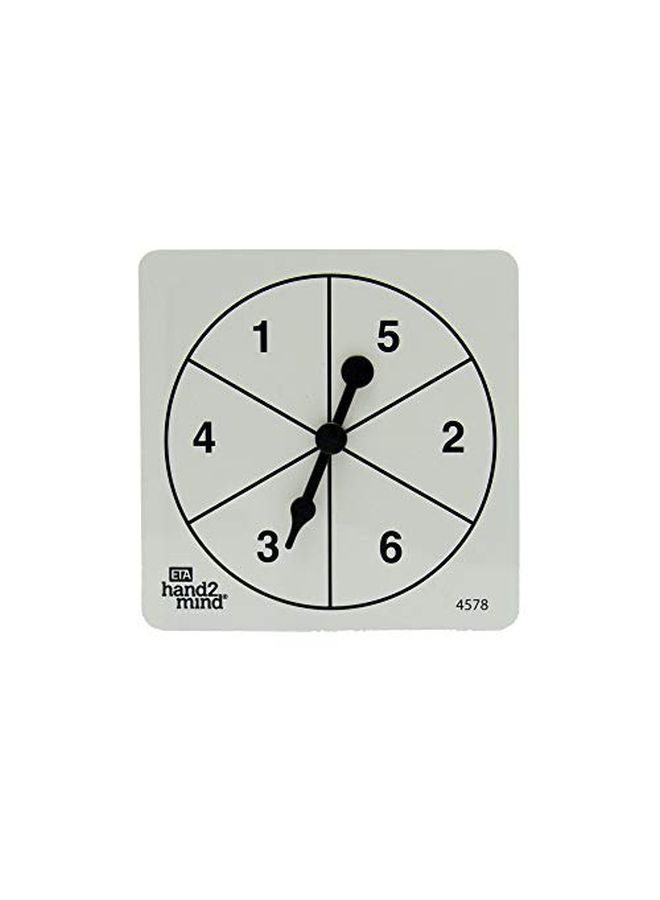 hand2mind Color And Number Spinner Wheel Plastic Square Spinners With Plastic Rotating Arrows Game Spinner Wheel Math Spinner Set Of 6 - Image 5