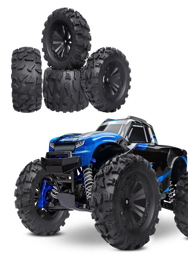 Hobbyfire Preglued RC 1/10 Monster Truck Tires and 12mm Hex Wheels for Traxxas Stampede Hoss Rustler 4x4 VXL 2WD Redcat Volcano EPX S30 HSP 94111 - Image 3