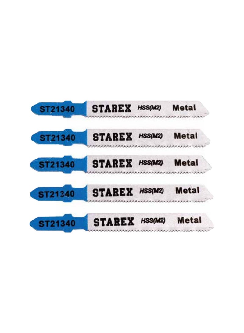 Starex Jigsaw Blade T118A HSS(M2) T-Shank 5pcs set Blister Card