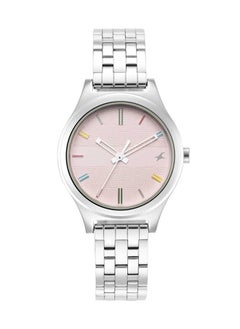 fastrack Stunners Pink Dial Silver Metal Strap Watch 6152Sm04  - Image 1