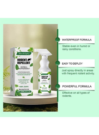 Rodent Repellent,Outdoor Garden Mint Scented Rat Repellent Spray, Use to Prevent, Catch and Repel Rats 150ml - view 2