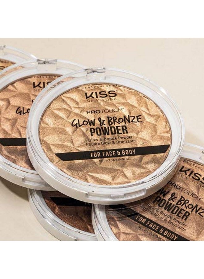 kiss new york KISS Pro Touch Glow & Bronze Powder for Face & Body- KPBP02 (Powder-Deep)  - Image 5