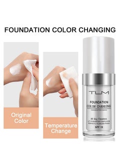 MISS OCEAN 30ml TLM Concealer Cover,Flawless Colour Changing Warm Skin Tone Foundation Makeup Base Nude Face Liquid Cover Concealer（3PACK）  - Image 5