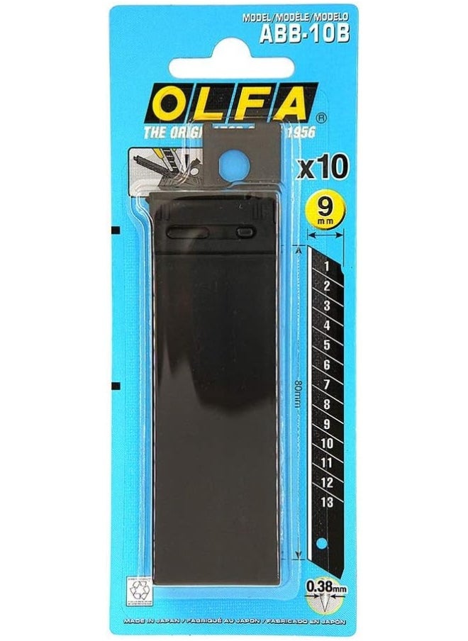OLFA - Olfa Abb-10B - Pack De 10 Cuchillas Troceables 9 Mm Negras - Image 1