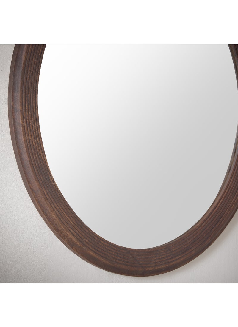 Home Box - Inez Wood Frame Oval Mirror 69 x 2.5 x 59 cm - Image 1