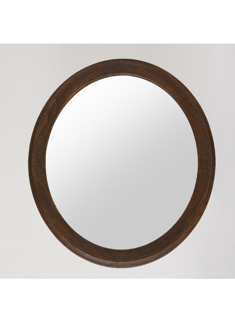Home Box - Inez Wood Frame Oval Mirror 69 x 2.5 x 59 cm - Image 1