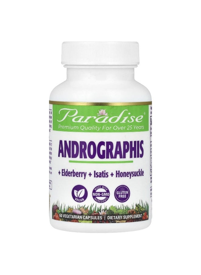 Paradise Herbs Paradise Herbs, Andrographis, 60 Vegetarian Capsules  - Image 1