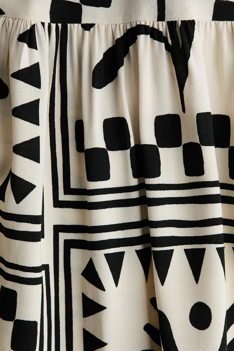 اتش اند ام فستان تونيك مجعد