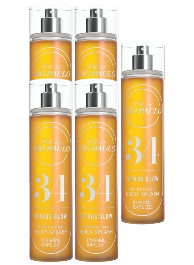 SOL 5 Pieces 34 Citrus Glow Body Splash 250ML - Image 1