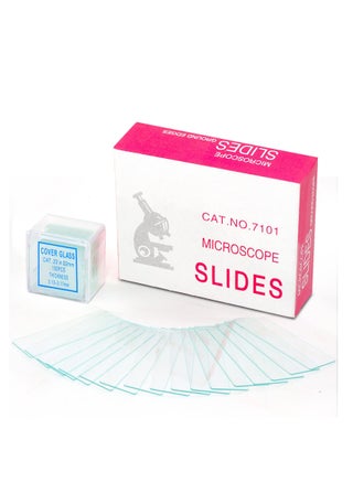 300 Pack Microscope Slides Coverslips, Glass Prepared Slides for Microscope Accessories, 200 Slides, 100 Coverslips, for Microscopy Experiments and Analysis, Suitable for Most Microscopes - pzsku/ZFE7BE038AE517E8CF2EEZ/45/_/1724775288/f8a978c0-ab0d-44a9-8631-36c36dc1201d