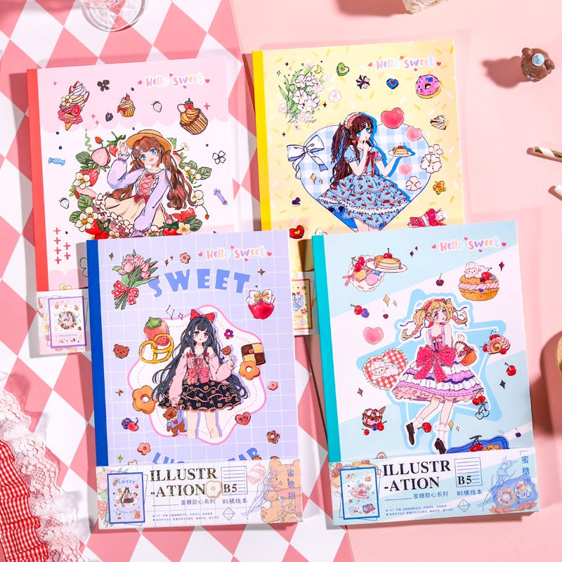 Hand Book Loose-Leaf Book Coil Release Book Cute Cartoon Release A5 Hand Account Tool Storage Drawing Book Book - Image 4