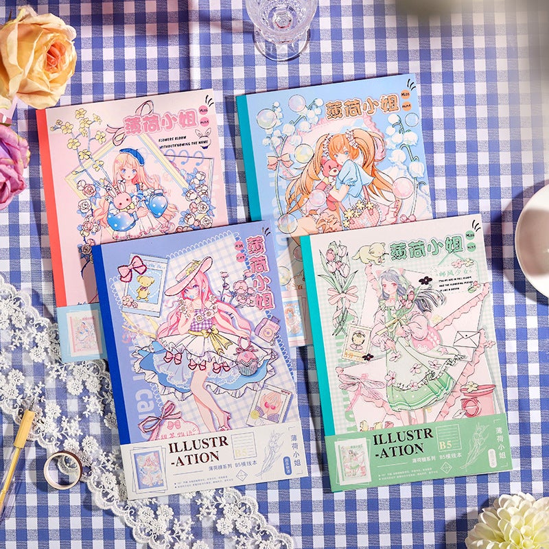 Hand Book Loose-Leaf Book Coil Release Book Cute Cartoon Release A5 Hand Account Tool Storage Drawing Book Book - Image 1