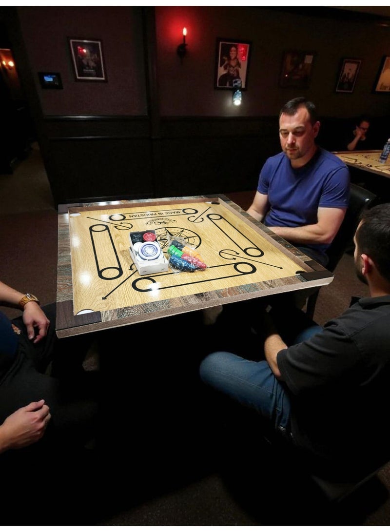 TG 2 in 1 Carrom Board Plus Ludo 2 Sided Board with Pieces - Image 2