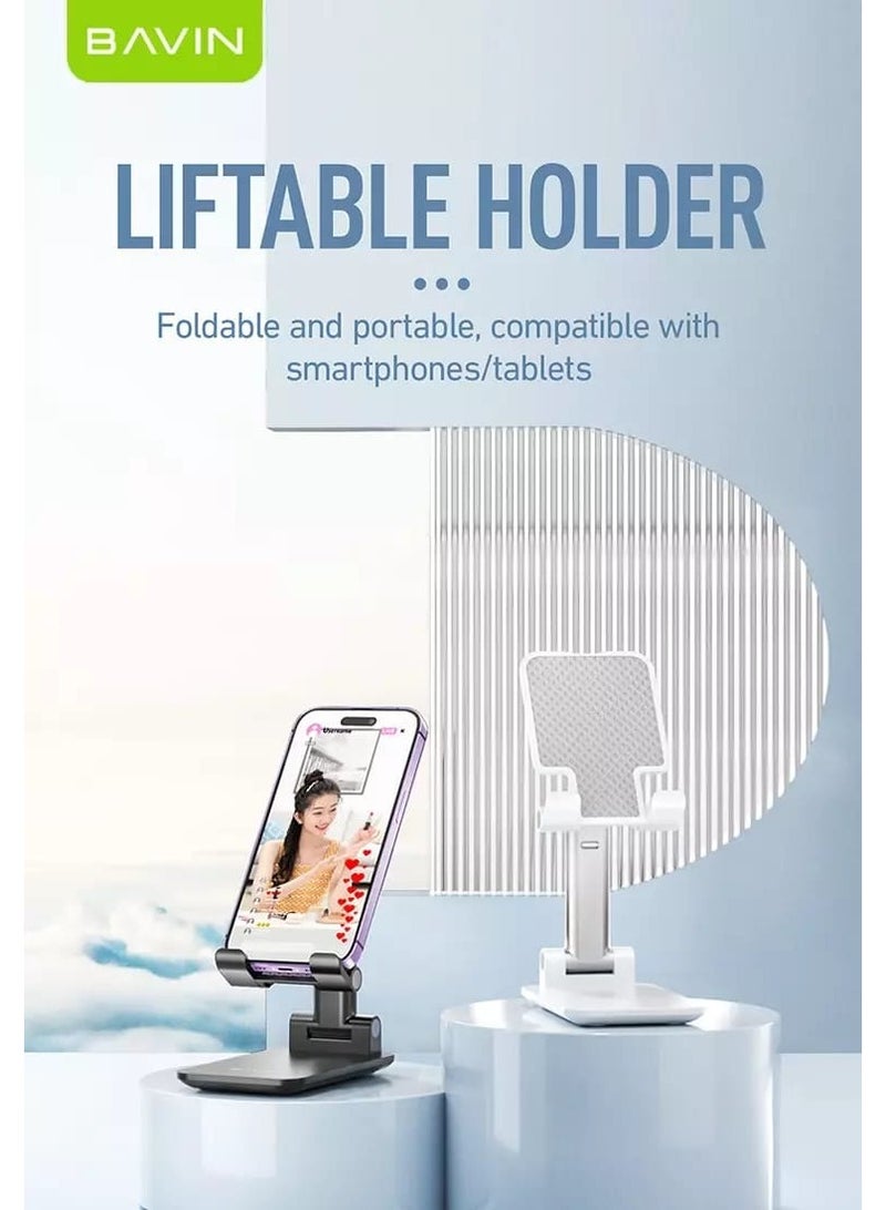 Bavin PS19 Foldable Mobile Phone Holder Aluminum Alloy Adjustable Desktop Phone Stand - Image 5