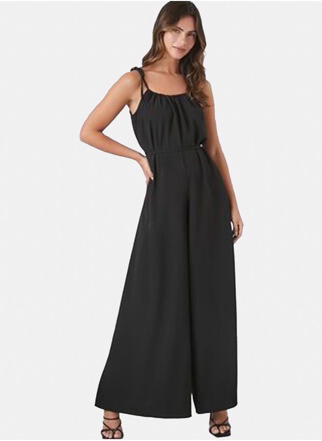 FOREVER 21 Tie-Strap Wide-Leg Jumpsuit  - Image 5