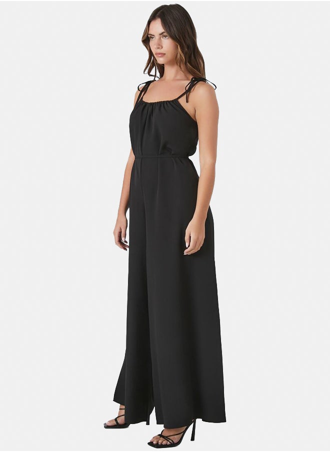 FOREVER 21 Tie-Strap Wide-Leg Jumpsuit  - Image 4