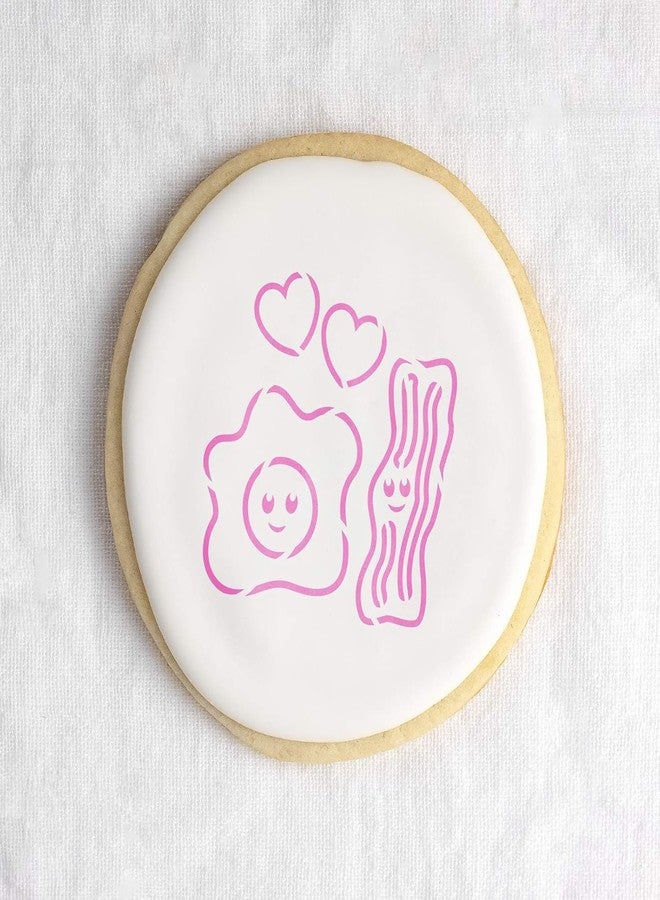 Devasya Crafts Bacon and Eggs Cookie Stencil Template - Reusable & Durable Food Safe Stencils for Cookies and Baking - Image 5