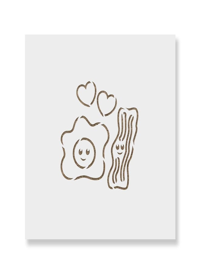 Devasya Crafts Bacon and Eggs Cookie Stencil Template - Reusable & Durable Food Safe Stencils for Cookies and Baking - Image 1