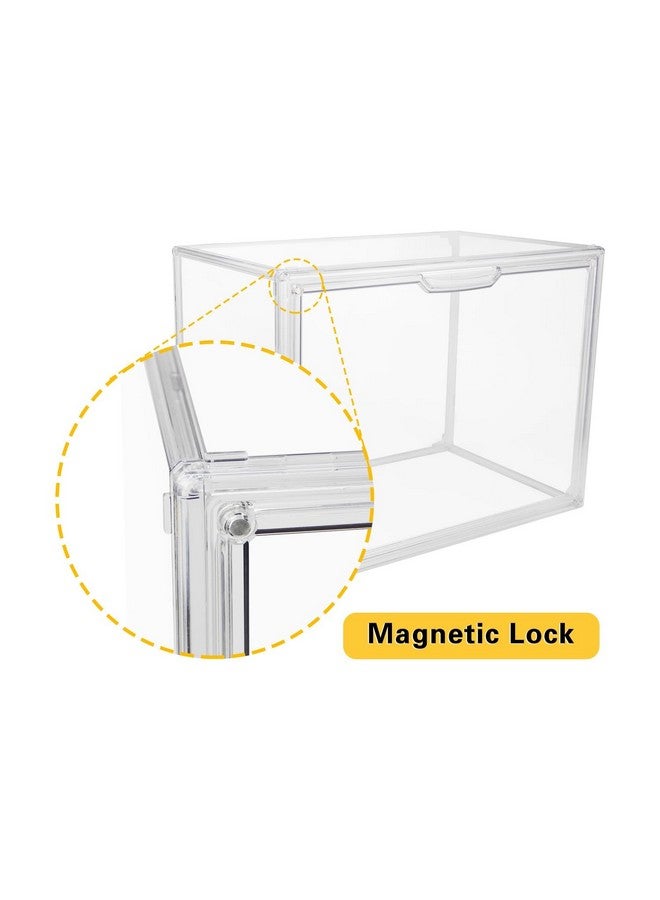 GUDEMAY GUDEMAY Clear Stackable Plastic Storage Bins with Lid, Dustproof Display Cases, Extra Large Figures Collectibles Showcase, Boot & Shoe Boxes, Helmet Protection Organizer (Transparent, XL-1 Pack)  - Image 2