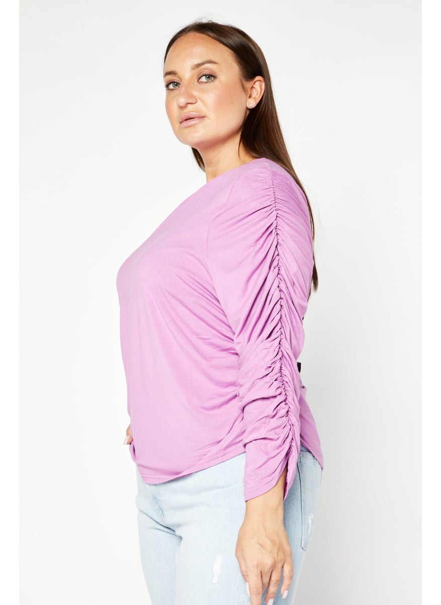 Women Curve Asymmetrical Neck One-Shoulder Top, Violet - pzsku/ZFE7C1BF507764290D24BZ/45/_/1739110649/f22b0c79-c293-4164-9af2-7d92cf0aa211