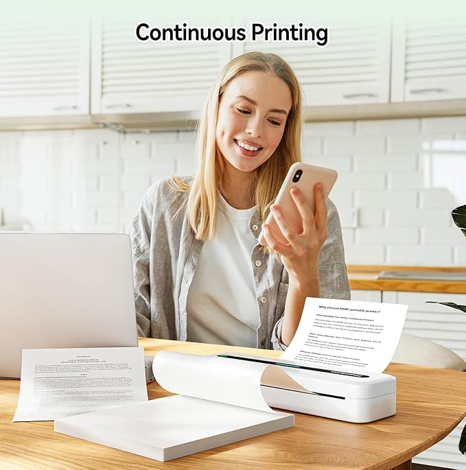 Phomemo US Letter Direct Thermal Paper, 8.5" x 11", 100 White BPA-Free Sheets, Inkless Printing Paper Compatible with M08F letter, Q301, Q302, AM-X1 and More, Model Q22-DZF1-RMSG10-LTR - Image 5