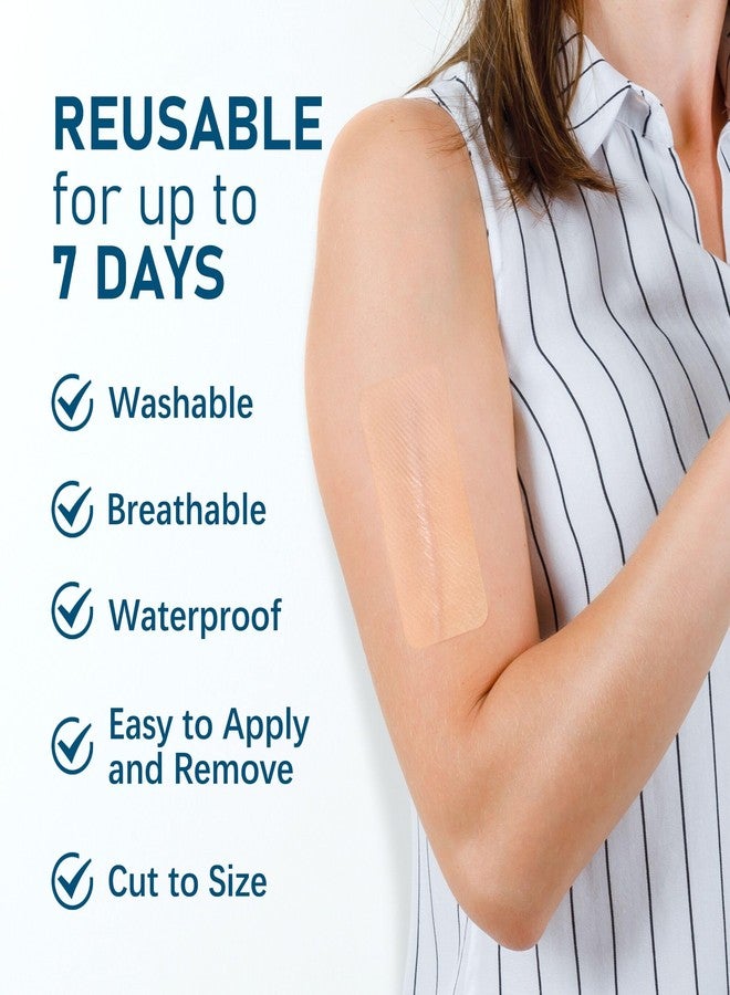 MEDLOT صفائح سيليكون ميدلوت لعلاج الندبات، كبيرة، 10 قطع، 4 بوصات × 7 بوصات لكل قطعة، شريط سيليكون طبي لعلاج الندبات، رقع ندبات الولادة القيصرية، والندبات الجدرية، وعلامات التمدد، والحروق، وحب الشباب، وإزالة الندبات الجراحية - Image 4