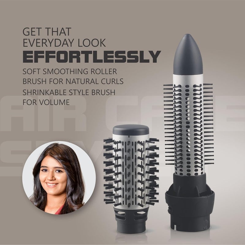 Havells مجفف شعر هافيلز 1000 وات مع جهاز تكثيف الهواء | فرشاة نصفية للتصفيف، مكواة تجعيد أنيقة، فرشاة لف ناعمة | مناسبة لجميع أنواع الشعر | أسود | Hc4085 - Image 4