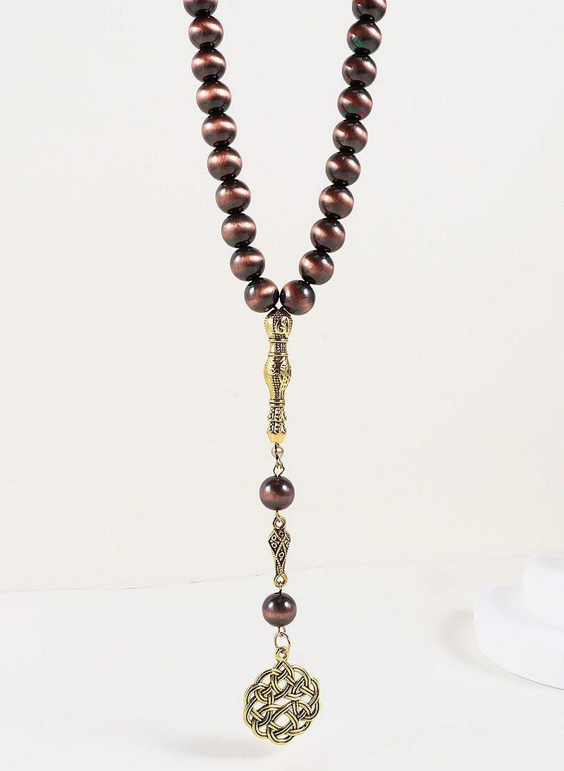 SänHahn Muslim Tasbih 33 Muslim Prayer Beads Hand String Islam Prayerdhikr Misbaha Eid Ramadan Gift - Grey - Image 4