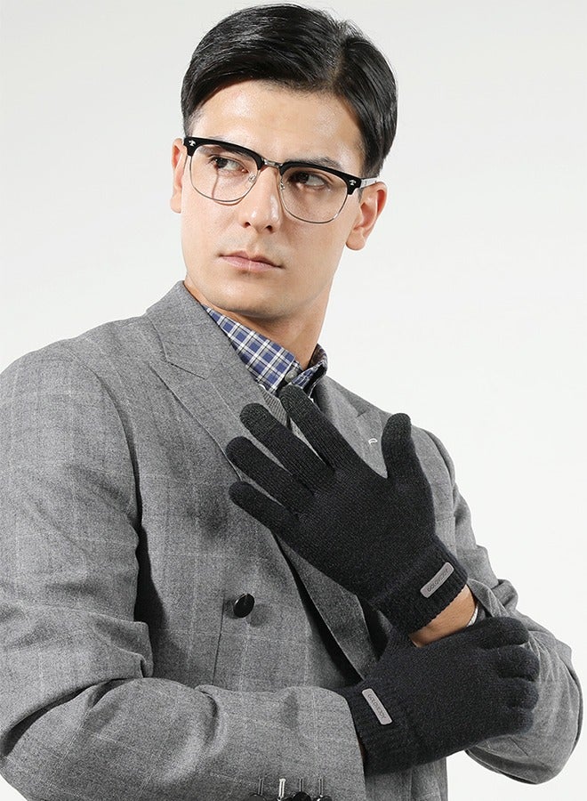 REXCHI Knitted Gloves Outdoor Sports Cycling Non-Slip Touch Screen Gloves Men's Gloves-Touch Screen Knitted Gloves - Image 3