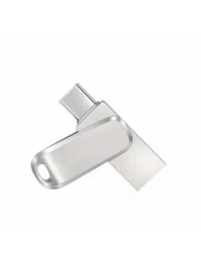 1 تيرابايت 2 تيرابايت هاتف محمول USB 128G كمبيوتر USB 32G ثنائي الاستخدام USB 64G توسيع USB Type-C512G-اللون: فضي-السعة: توسيع 512 جيجابايت - Image 3