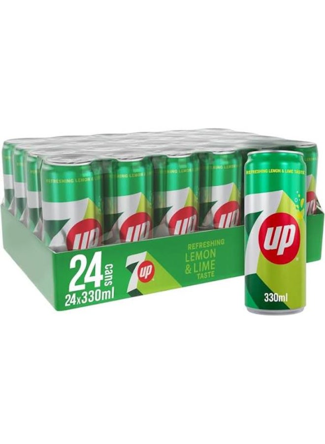 7Up Carbonated Soft Drink Catering Can 300 ml x 24