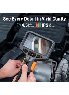 Teslong Teslong Two-Way Articulating Borescope with Light, Industrial Endoscope Inspection Camera with Articulated Probe, Flexible Mechanic Fiber Optic Snake Scope Cam for Wall Automotive Engine Inspect-5FT  - Image 2