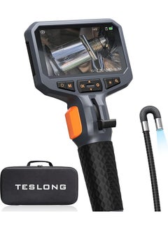 Teslong Teslong Two-Way Articulating Borescope with Light, Industrial Endoscope Inspection Camera with Articulated Probe, Flexible Mechanic Fiber Optic Snake Scope Cam for Wall Automotive Engine Inspect-5FT  - Image 1