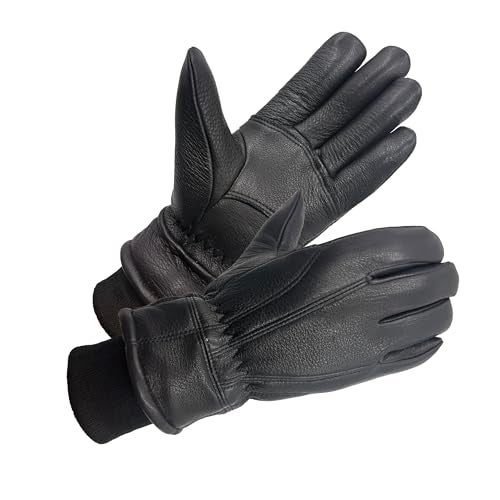 SKYDEER 100% Full Grain Deerskin Leather Winter Gloves for Men and Women, Warm TR2 Socked Lining for Cold Weather Work, Thermal Insulated Gloves for Truck Driving (SD8684T/L) - Image 1