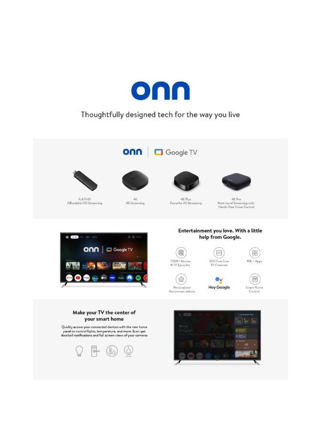 ONN Full HD Android TV Streaming Device with Remote Control - Image 3