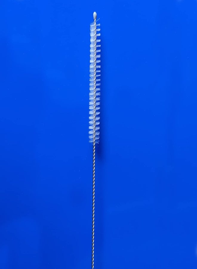 SpiderJuice 1Pc 25cm Long Multipurpose Reusable Flexible Stainless Steel Hard Nylon Bristles Drinking Straw Cleaning Brush with Plastic Handle for Thin Test Tubes Spouts Pipes Sipper Bottles Infant Baby Feeding Nipples (Random Color) - Image 4