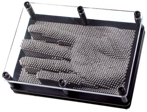 Toysmith Classic Pin Art Moveable Metal Pins to Create 3D Images Great Conversation Piece Suitable for Home or the Office For Ages 8 and up BlackSliver 5 10 years - Image 1