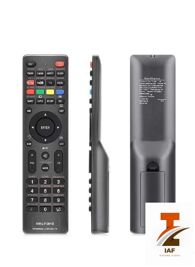 إيف Universal RM-L1130 + X جهاز تحكم عن بعد يناسب جميع العلامات التجارية LCD LED 3D Smart TV