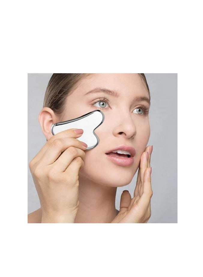 Stainless Steel Gua Sha Facial Massager Tool for Body, Face, Neck and Eyes - Image 3