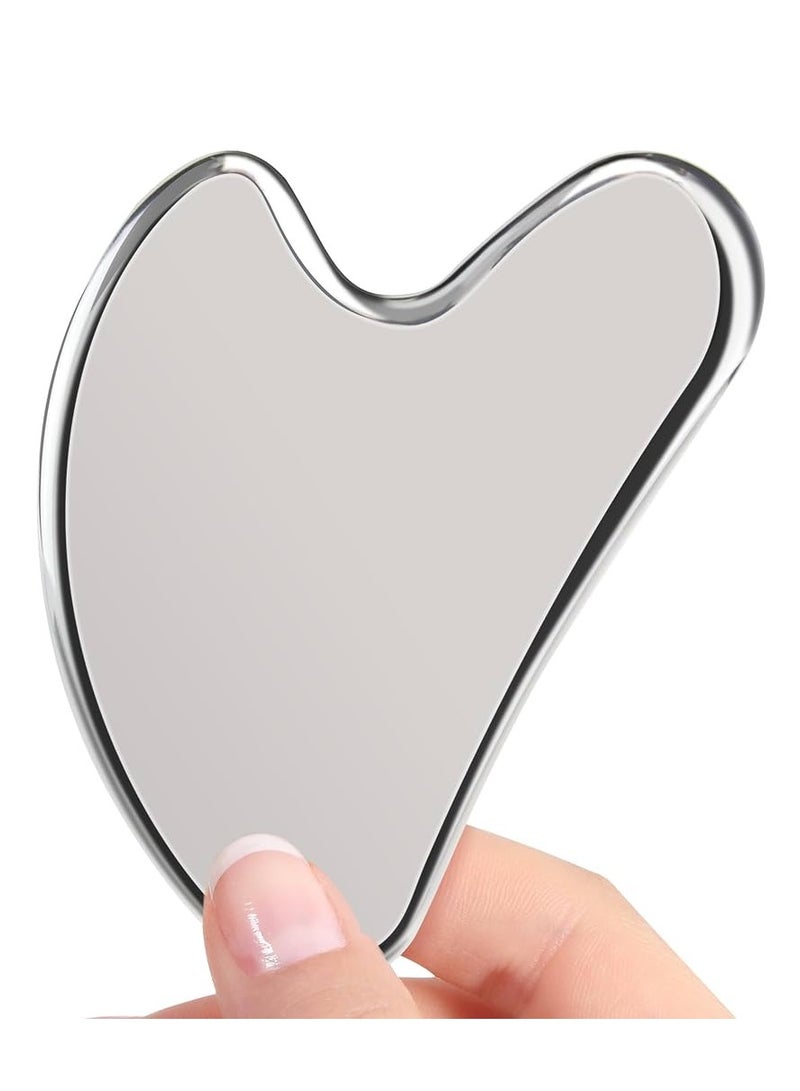 Stainless Steel Gua Sha Facial Massager Tool for Body, Face, Neck and Eyes - Image 1