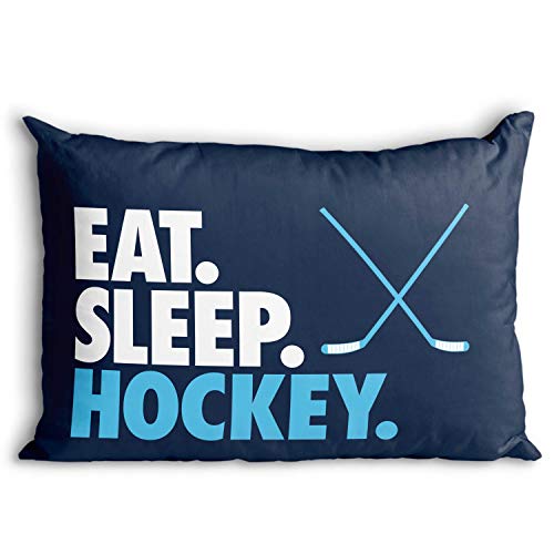 ChalkTalkSPORTS Eat. Sleep. Hockey. Pillowcase Home Decor | Navy - Image 5