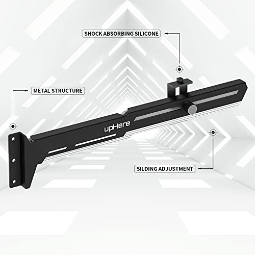 upHere Black&White Graphics Card GPU Brace Support Video Card Sag Holder/Holster Bracket,Adjustable Length and Height Support,G27654 - Image 2