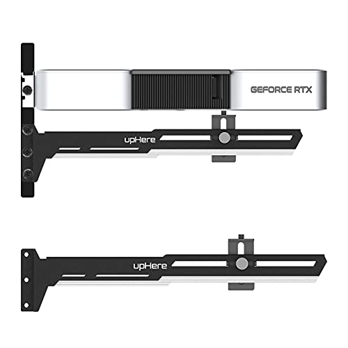 upHere Black&White Graphics Card GPU Brace Support Video Card Sag Holder/Holster Bracket,Adjustable Length and Height Support,G27654 - Image 1
