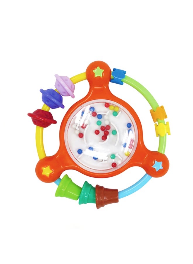 كونجي كيدز Baby Rattle Toy | Colorful Ring Rattle for Infants 0+ Months | Lightweight Handheld Toy with Sound Beads & Grasp Rings | BPA-Free Sensory Toy for Newborns assorted 1pc - Image 2