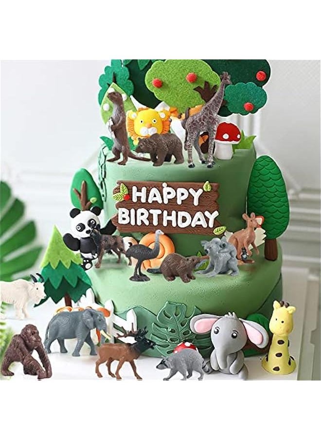 Generic - 18 Pcs Safari Animal Toys, Realistic North American & Australian Animal Figures, Educational Wild Animal Figurines for Kids 3 4 5 6 7 years old - Image 1