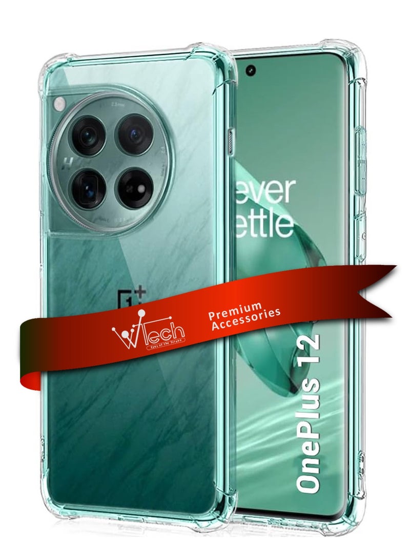 Wtech TPU Bumper Corners With Hard PC Case Cover For OnePlus 12 5G 2023 Clear - Image 1