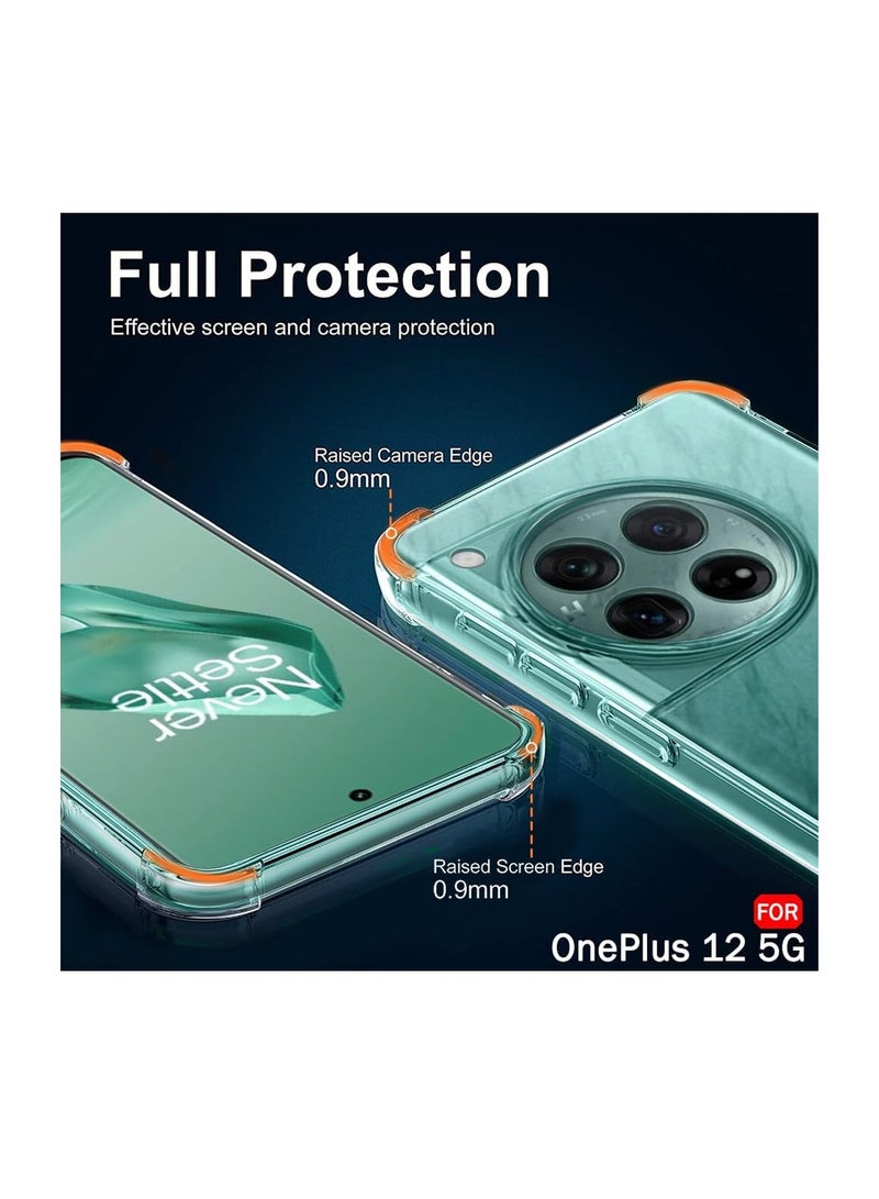 Wtech TPU Bumper Corners With Hard PC Case Cover For OnePlus 12 5G 2023 Clear - Image 4